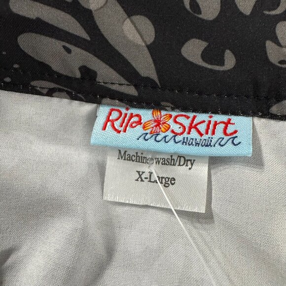 Ripskirt Hawaii Wrap Skirt Cover Up XL Shibori Butterfly Charcoal NWT SW-2079 - Picture 9 of 10